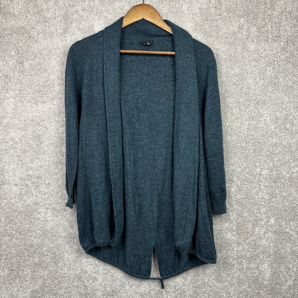 Theory Womens Alpaca Wool Blend Open Front Liliane Cardigan Sweater‎ Size Large